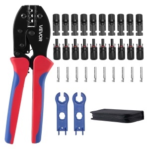 Set Crimpare Solar VEVOR 2,5-6 mm, cu Unelte si Cutie de Depozitare