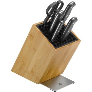 Set cutite bucatarie WMF Spitzenklasse Plus, 6 piese, bloc bambus, otel inoxidabil