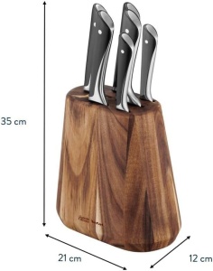 Set cutite Tefal Jamie Oliver, 6 cutite de bucatarie suport din lemn de acacia, rezistente - Img 7