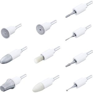 Set de 10 accesorii pentru manichiura si pedichiura Beurer MP 64, din saphir si filz