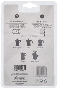 Set de 3 Garnituri si 1 Filtru Bialetti pentru Espressor Cafea Moka Express - Img 2