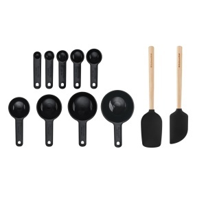 Set de accesorii pentru mixer KitchenAid 11 piese Onyx Black rezistent la temperaturi ridicate - Img 1