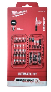 Set de biti Milwaukee SHOCKWAVE 75 piese, rezistent la impact, pentru surubelnite - Img 6