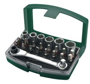 Set de biti si chei Bruder Mannesmann M29700 24 piese otel crom-vanadiu