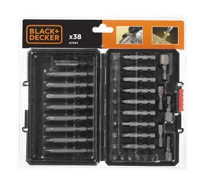 Set de Bits BlackDecker 38 piese, Phillips, Torx, Pozidriv, Negru-portocaliu