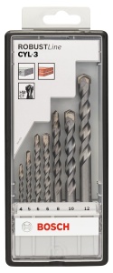 Set de burghie pentru beton Bosch Professional CYL-3 din 7 piese (pentru beton, Robust Line, O 4-12 mm, burghiu cu percutie accesoriu) - Img 2