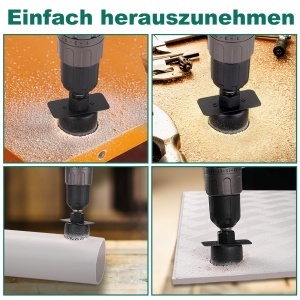Set de burghie pentru lemn si PVC HYCHIKA, 19 piese, diametru 19-152 mm, cu cutie de depozitare - Img 5