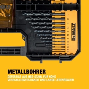 Set de burghie si bituri DEWALT 100 piese, compatibil cu Tough Case - Img 9