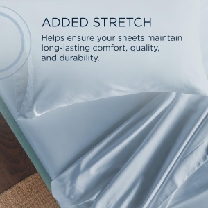 Set de cearceafuri din bumbac Tempur, Sleepy Blue, King Size - Img 4
