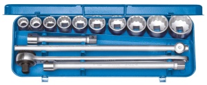 Set de chei cu clichet GEDORE D 32 EMU-2, 14 piese, profil UD, 22-50 mm