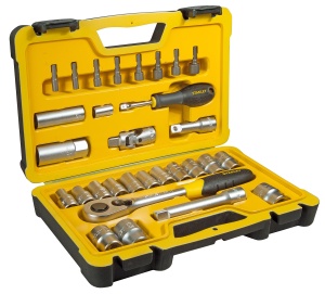 Set de chei cu clichet Stanley STHT0-73929, 30 piese, argintiu, 12 inch