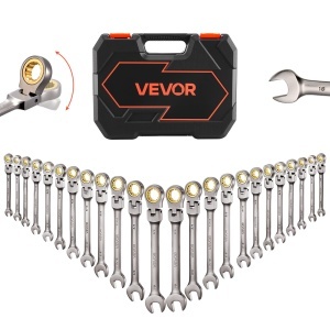 Set de Chei cu Ratcha VEVOR JH0024-2, 24 piese, din otel Cr-V, 72 de dinti