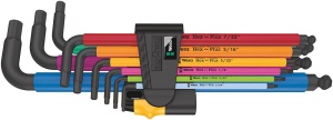 Set de chei hexagonale Wera 9509 Multicolor, 9 piese, pentru suruburi cu cap hexagonal