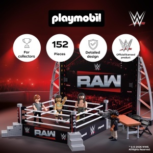 Set de colectie PLAYMOBIL WWE RAW Ring cu CM Punk si Seth Rollins, 71956 - Img 2