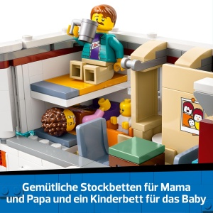 Set de constructie LEGO City - Camper cu 3 figurine, 385 piese, pentru copii de la 6 ani - Img 4