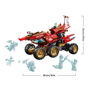 Set de Constructie LEGO NINJAGO Wustensegler 3-in-1 cu 6 Minifigurine, 1214 Piese - Img 7