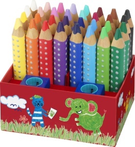Set de Creioane Colorate Faber-Castell Grippy, 32 Bucati, Ergonomic