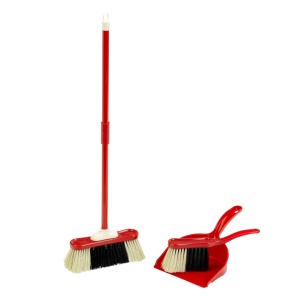 Set de Curatenie pentru Copii Theo Klein 6304, 3 Piese, Negru-Alb, 61.5 cm