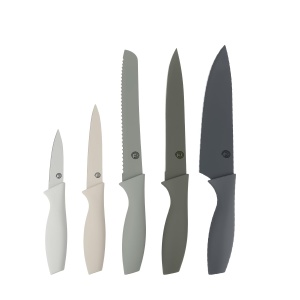 Set de cutite MasterChef, 5 piese, inox, gri - Img 1