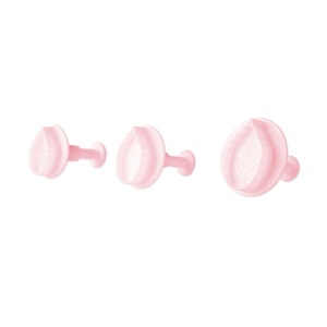 Set de Decupatoare Zenker Frunza 3 piese, Plastic, Culoare Frozen Rose - Img 6