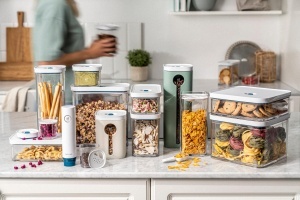 Set de depozitare vacuum ZWILLING Fresh Save Cube La Mer 5 piese transparent design modular - Img 8