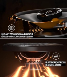 Set de difuzoare auto JBL Club 64 Gen 3-165mm de la Harman Kardon pentru un upgrade HiFi superior - 60W RMS, 180W max, sensibilitate ridicata, bas intens si raspuns impresionant la frecventa inalta - Img 4