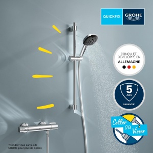 Set de dus GROHE Precision Trend 34237003 termostat economisire apa crom - Img 2