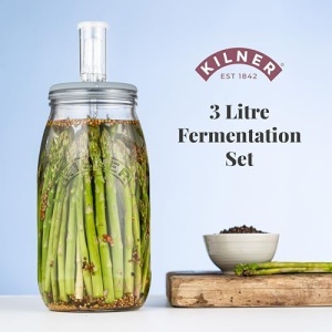 Set de Fermentare Kilner 3L Capac Silicon Ventil Plastic - Img 3