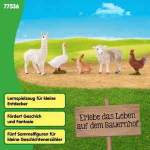Set de Figurine Ferma Schleich 77536 5 Piese Animale de Ferma - Img 7