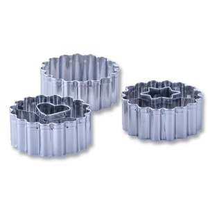 Set de forme pentru fursecuri Zenker din inox, 3 piese, cu ambalaj cadou