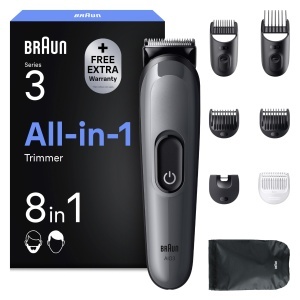 Set de ingrijire corporala Braun Series 3, 8 in 1, 50 minute autonomie, 14 lungimi