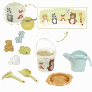 Set de joaca cu nisip Theo Klein 7622 - Eimer, Sieb, Giekanne, 4 forme, 2L - Img 3