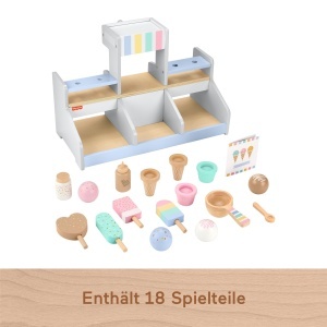 Set de joaca Fisher-Price Eisdiele din lemn, 18 piese, pentru copii de la 3 ani - Img 5