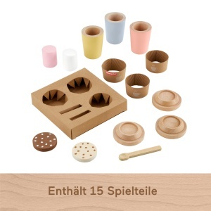 Set de Joaca Fisher-Price HXT85, Cafea To-Go din Lemn, 15 Piese, pentru Copii de la 3 Ani - Img 5