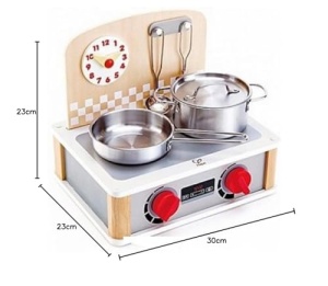 Set de Joaca Hape 2-in-1 Bucatarie si Gratar Jucarie Educativa din Lemn pentru Copii 3 - Img 6