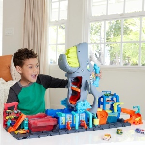 Set de joaca Hot Wheels - Autowaschanlage cu efect de schimbare a culorii, model HTN82 - Img 2