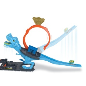 Set de Joaca Hot Wheels City T-Rex Chomp Down cu Looping si Masina Inclusa - Img 3