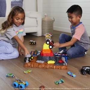 Set de Joaca Hot Wheels Monster Trucks Arena Smashers Bone Shaker, 164, 3 Masini - Img 2