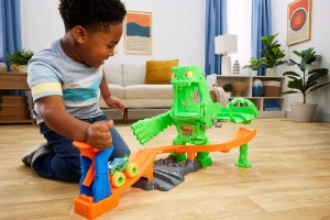 Set de Joaca Hot Wheels Monster Trucks Mutant Rhinomite cu 113g de Slime Verde - Img 2