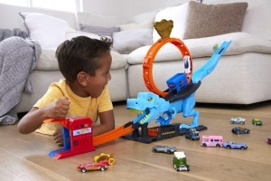 Set de joaca Hot Wheels T-Rex cu loop, pentru copii de la 4 ani, HNP77 - Img 2