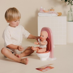 Set de joaca pentru papusi Smoby Baby Nurse - baie cu toaleta, chiuveta si accesorii - Img 4