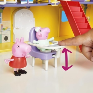 Set de joaca Peppa Pig - Casa mare de 80 cm cu 3 figurine si 11 accesorii - Img 5