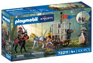 Set de Joaca Playmobil Cavalerii 72211 - Cursa cu Kutsche, Dracon si Armament