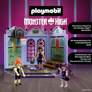 Set de joaca PLAYMOBIL Monster High Sporthalle cu Draculaura, Clawd Wolf si Heath Burns - Img 3