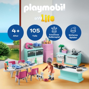 Set de joaca PLAYMOBIL MyLife 71608 - Bucatarie complet echipata, 105 piese, pentru copii de la 4 ani - Img 3