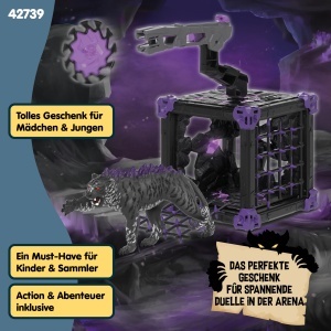 Set de Joaca Schleich BattleCave Schattentiger 42739, 27 Piese, Modular - Img 7