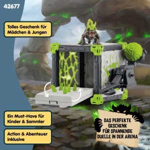 Set de Joaca Schleich ELDRADOR Battle Cave Steinchamaleon 34 Piese - Img 8