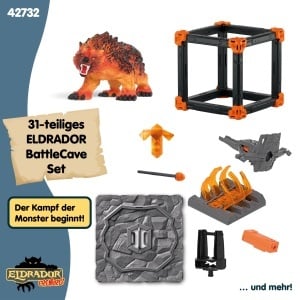 Set de Joaca Schleich ELDRADOR BattleCave Lavabar 31 Piese pentru Copii - Img 7