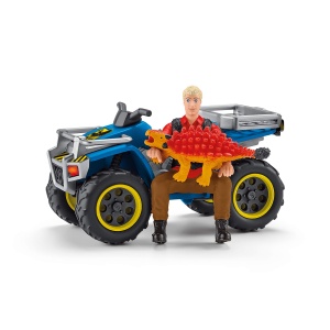 Set de Joaca Schleich Flucht pe Quad cu Velociraptor, pentru copii 4-10 ani - Img 6