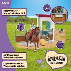 Set de Joaca Schleich Horse Club cu Hannah si Cayenne, 25 Piese - Img 4